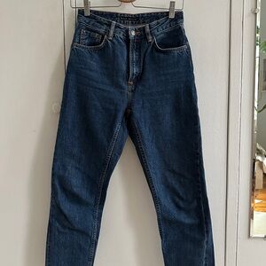 Nudie Jeans Dark stellar, breezy britt Straight Leg Denim
